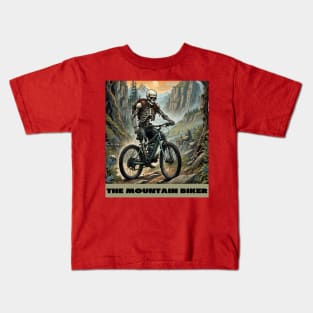 The mountain biker Kids T-Shirt